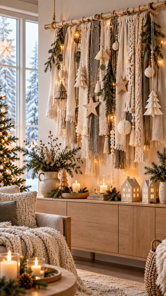 🥈 Platz 2 Skandinavische Weihnachtsdeko als winterliches Textilrelief
