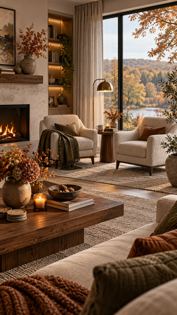 🥉 Platz 3 Herbstdeko Wohnzimmer mit einer neuen saisonalen Wohninsel