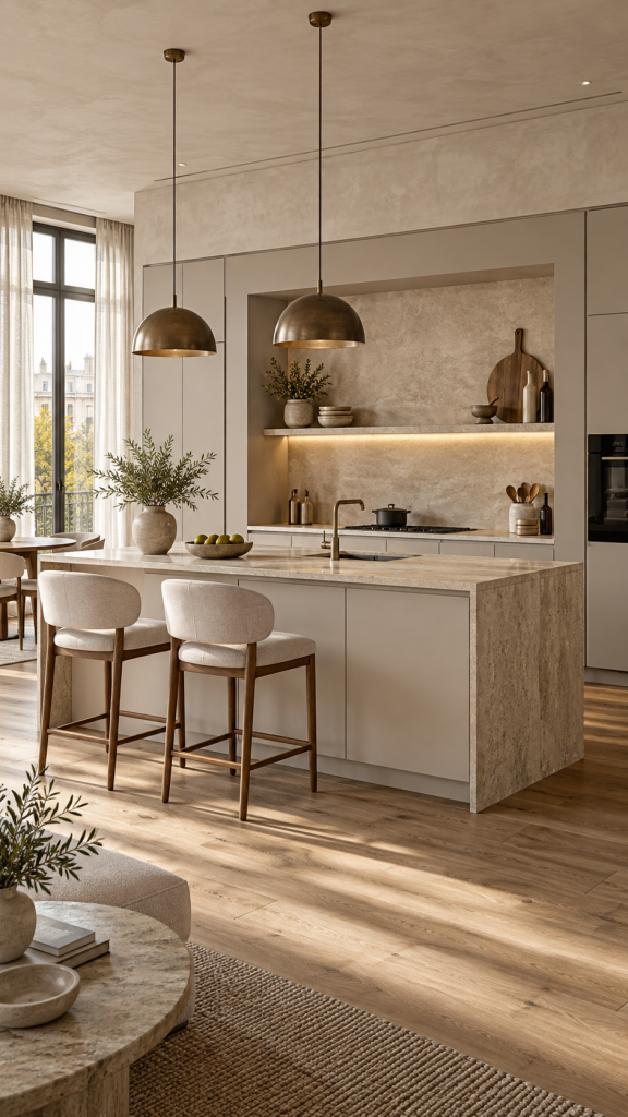 🥉 Platz 3 Kaschmir Küche mit architektonischer Nische und modernem European Style