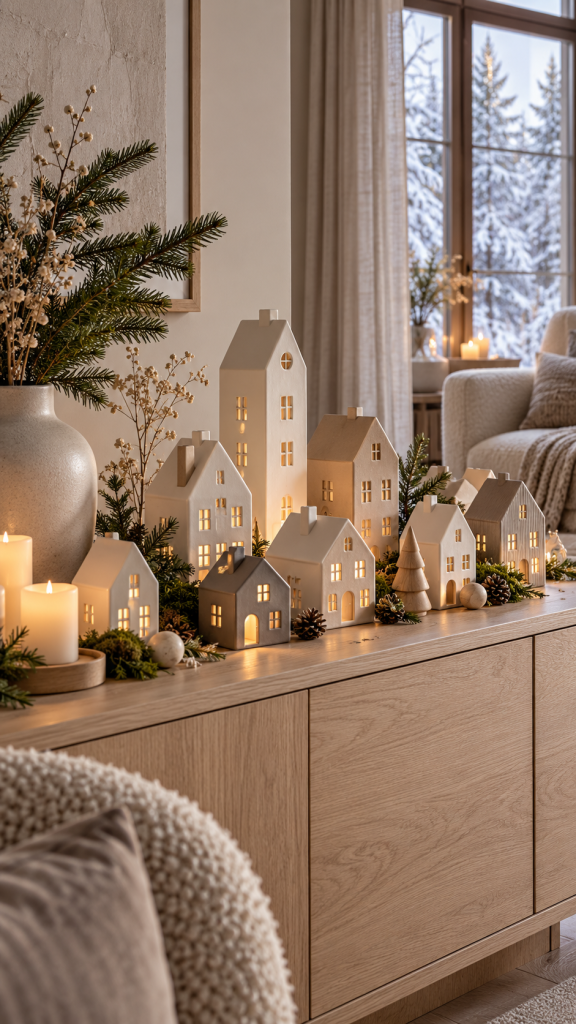 🥉 Platz 3 Skandinavische Weihnachtsdeko als ruhiges Keramikdorf