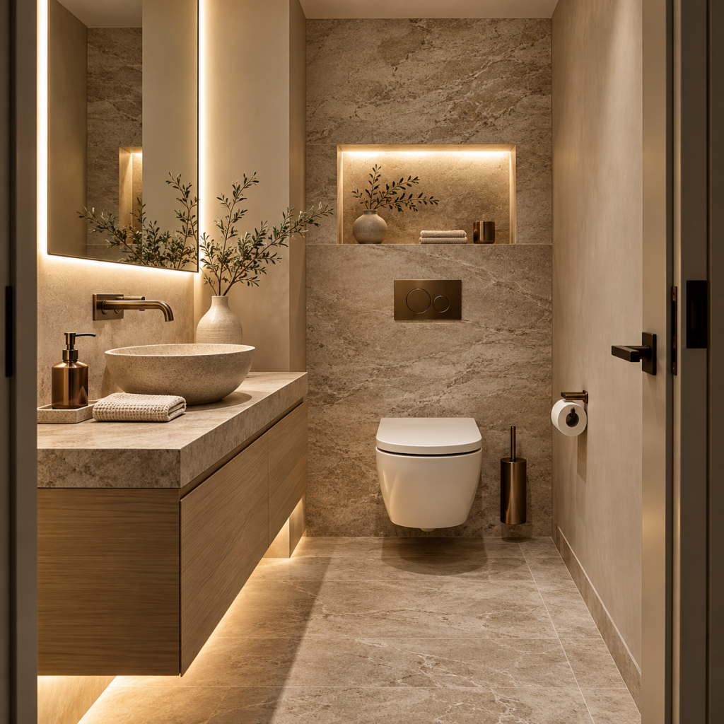 Die 3 besten Gäste WC modern Ideen die kleine Räume sofort luxuriöser wirken lassen