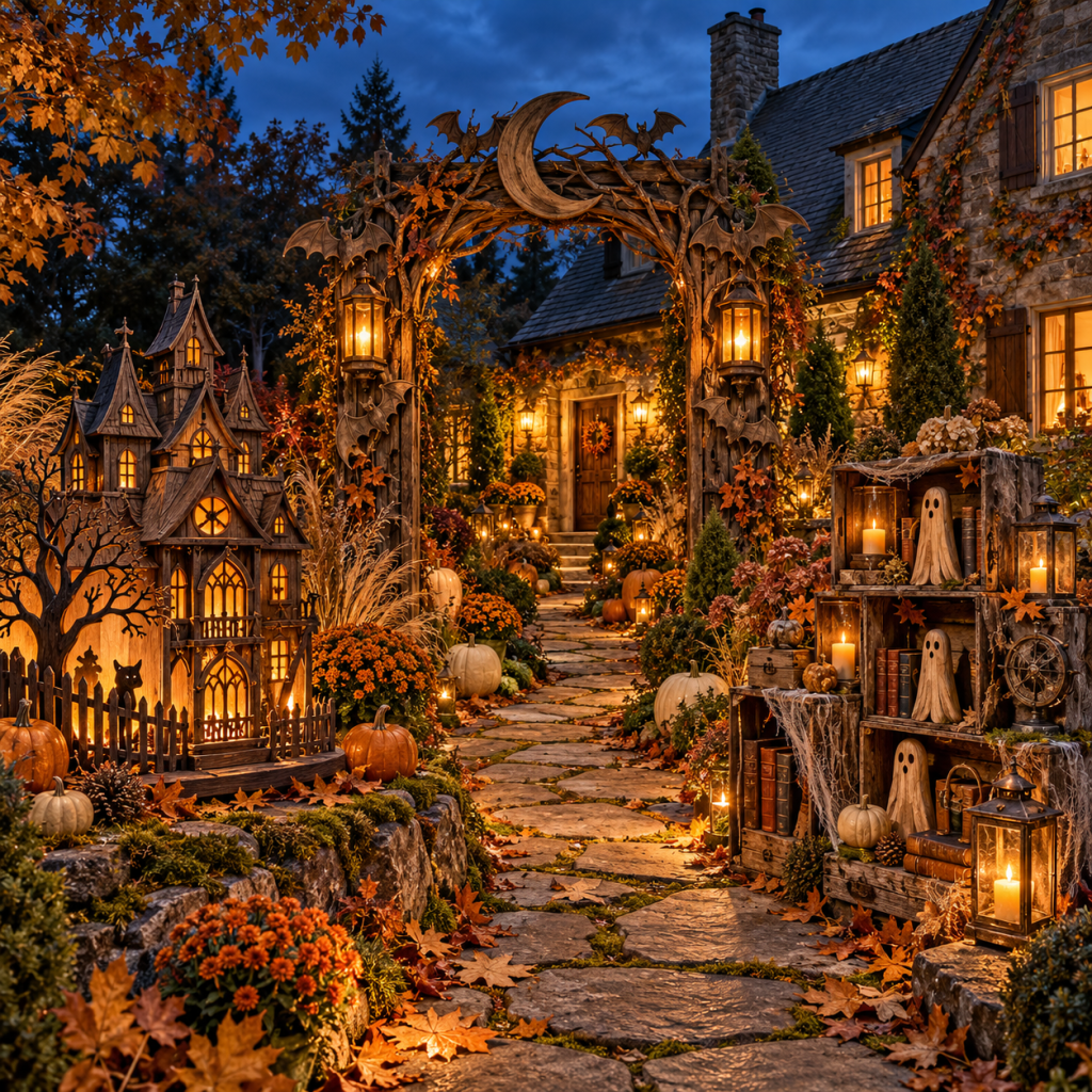 Die 3 besten Halloween Außendeko aus Holz Ideen die deinen Garten in eine geheimnisvolle Gruselwelt verwandeln