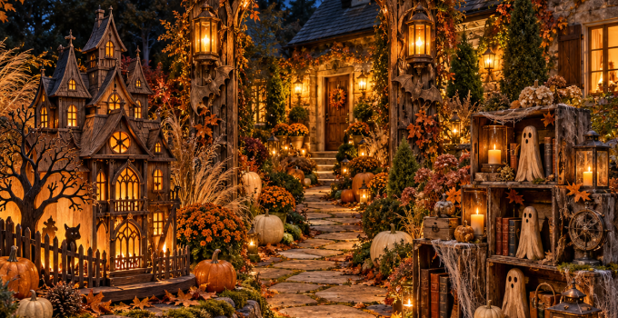Die 3 besten Halloween Außendeko aus Holz Ideen die deinen Garten in eine geheimnisvolle Gruselwelt verwandeln