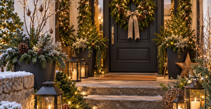 Die 3 schönsten Adventsdeko draußen Eingang Ideen für einen festlichen ersten Eindruck