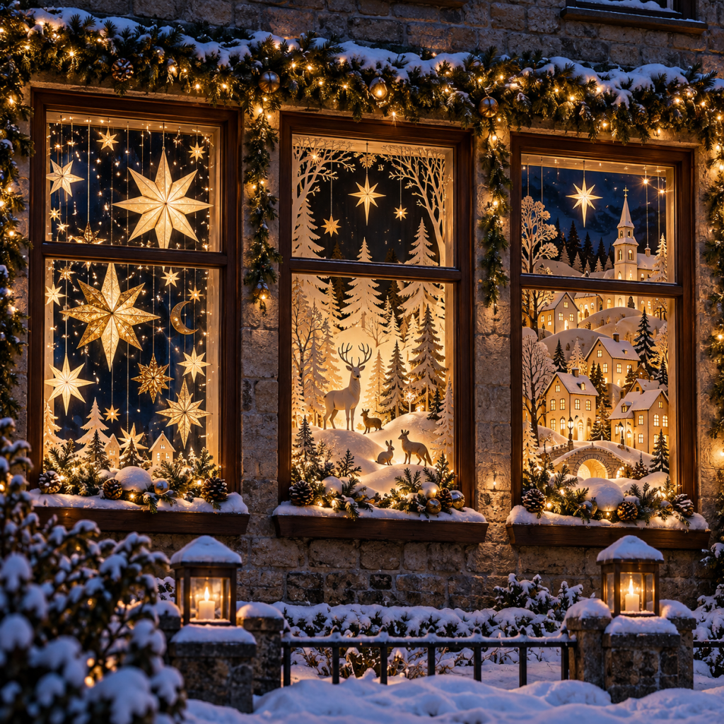 Die 3 schönsten Adventsfenster Ideen die dein Fenster in einen magischen Weihnachtsmoment verwandeln