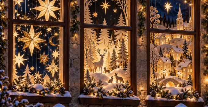 Die 3 schönsten Adventsfenster Ideen die dein Fenster in einen magischen Weihnachtsmoment verwandeln