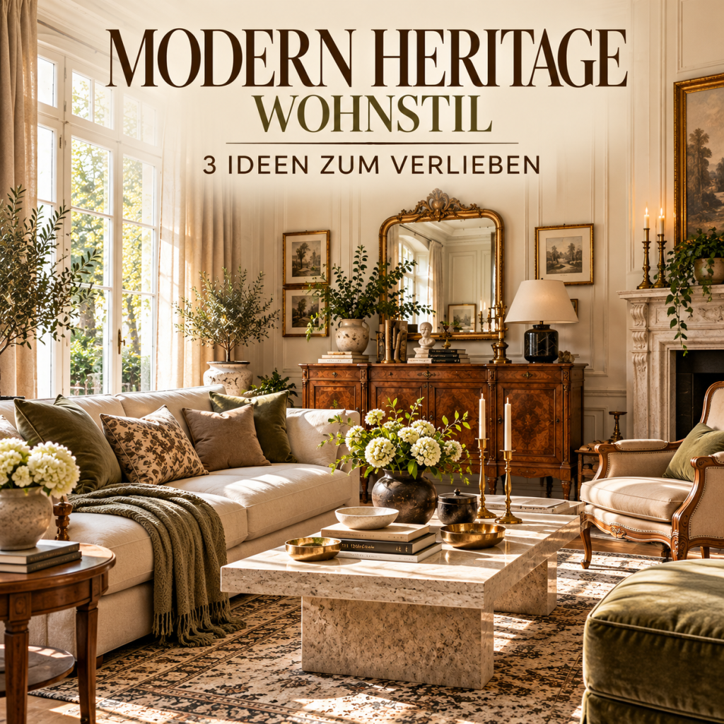 Modern Heritage Wohnstil mit 3 wunderschönen Ideen für ein zeitlos elegantes Zuhause