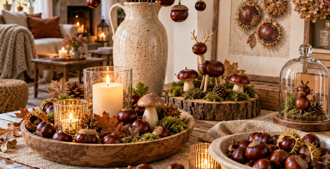 Top 3 Bastelideen mit Kastanien für Zuhause die deine Herbstdeko sofort gemütlicher machen