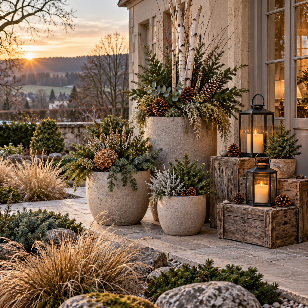 Winterdeko draußen Top 3 Ideen die Garten und Terrasse auch nach Weihnachten wunderschön machen