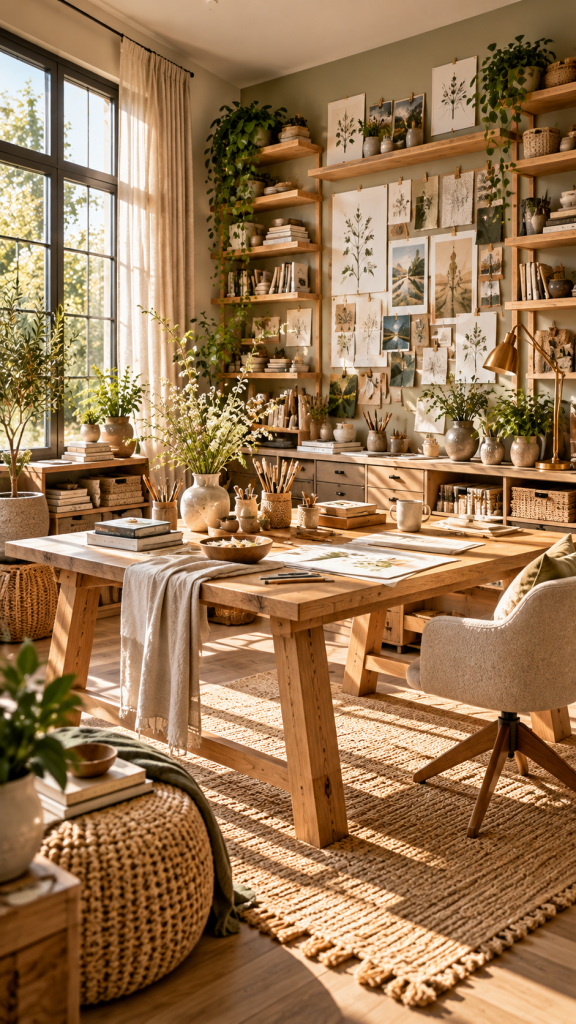 🥇 Platz 1 Leeres Zimmer einrichten als kreatives Atelier mit modularer Ideenwand und warmen Naturmaterialien