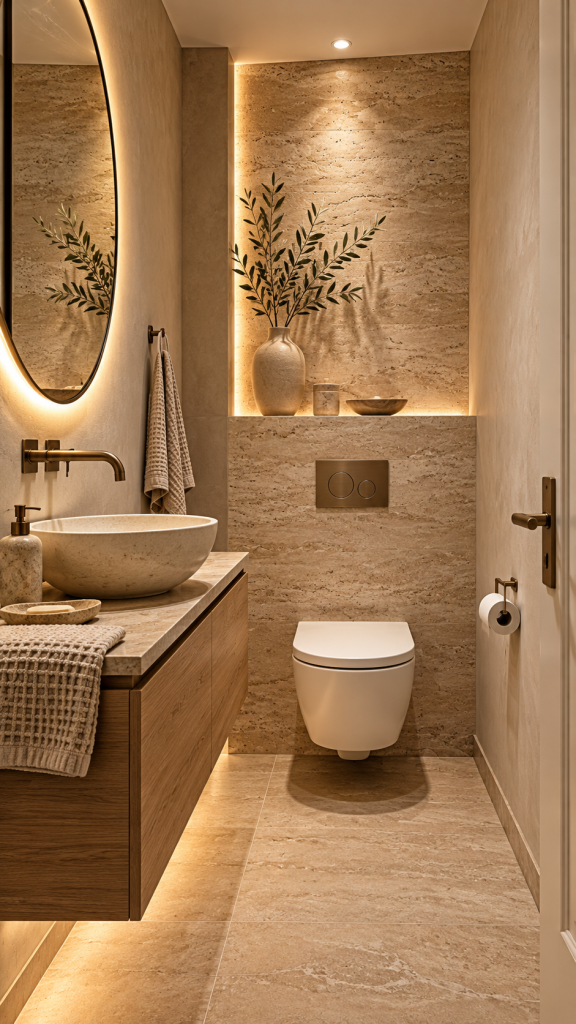 🥉 Platz 3 Gäste WC modern Ideen als natürliches Mini Spa