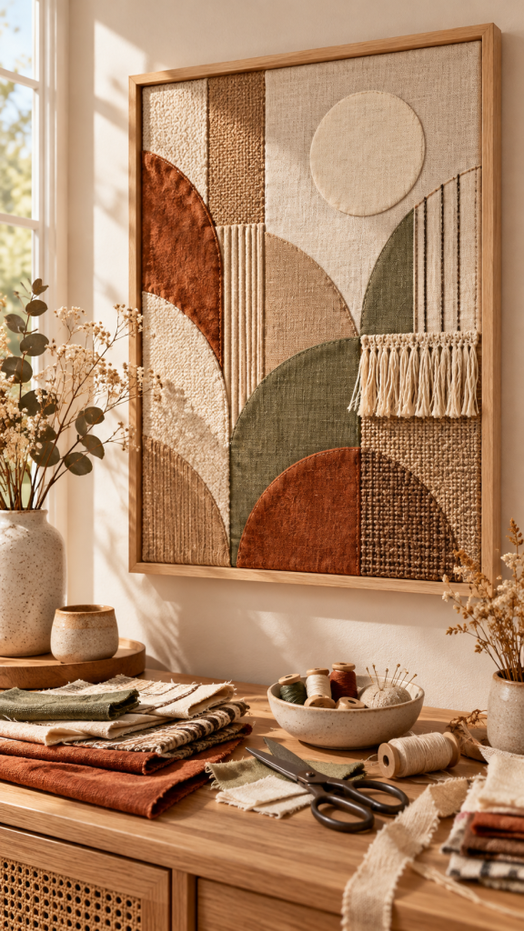 🥉 Platz 3 Kreative Sachen gegen Langeweile zuhause mit textilen Musterbildern aus Stoffresten
